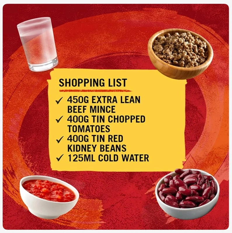 Chilli Con Carne Mix – Colman’s – 50g – British Mild Chilli Seasoning - Image 3