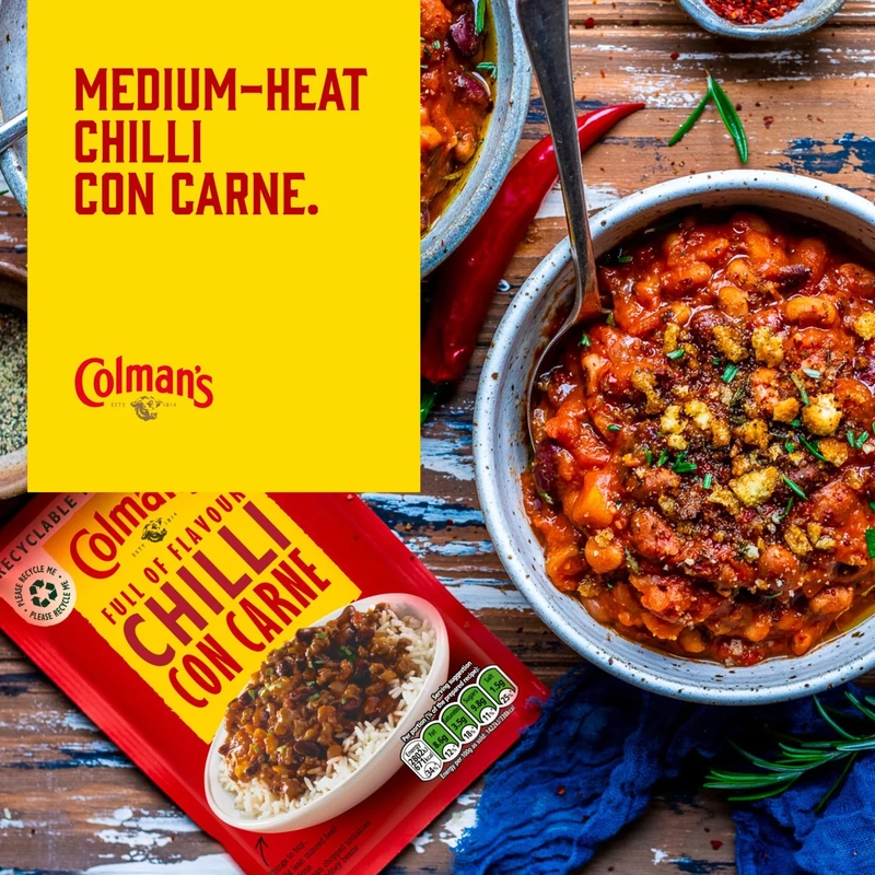 Chilli Con Carne Mix – Colman’s – 50g – British Mild Chilli Seasoning - Image 7
