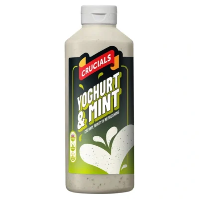 Yoghurt & Mint Sauce – Crucials – 500ml – British Kebab & Dip Sauce Favourite