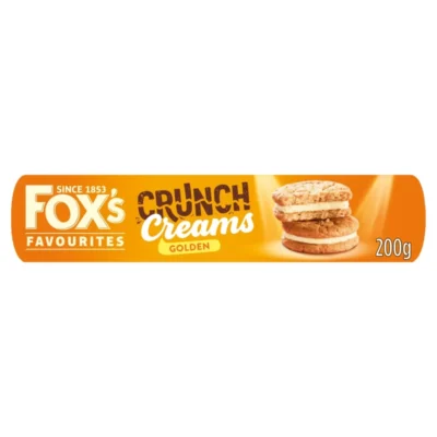 Fox’s Golden Crunch Creams – 200g – Classic British Crunchy Cream Biscuit