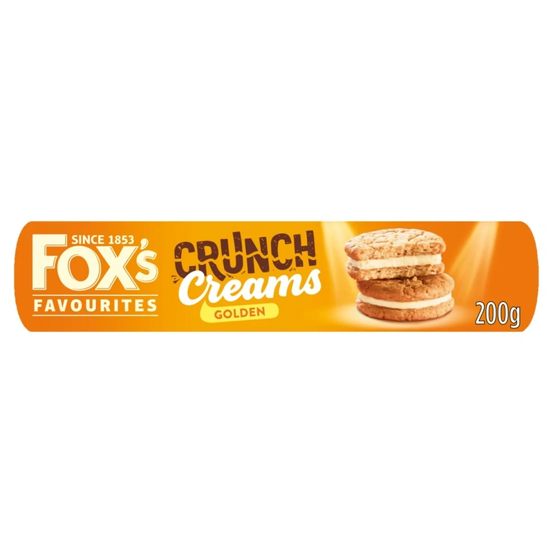 Fox’s Golden Crunch Creams – 200g – Classic British Crunchy Cream Biscuit