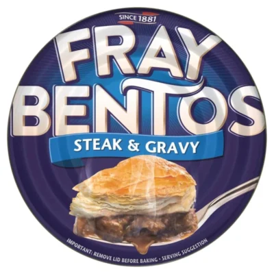 Steak & Gravy Pie – Fray Bentos – 425g – Iconic British Tinned Pie (Slightly Dented)