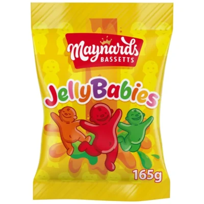 Jelly Babies – Maynards Bassetts – 165g – Classic British Soft Jelly Sweets