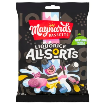 Liquorice Allsorts – Maynards Bassetts – 165g – Iconic British Liquorice Sweets