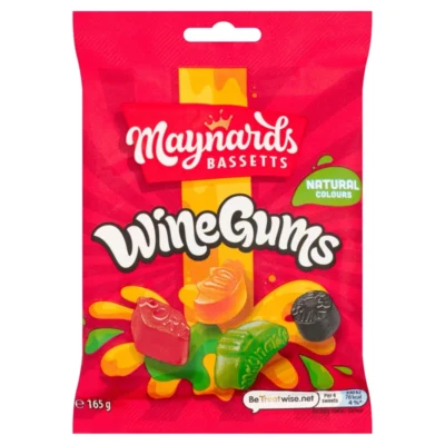 Wine Gums – Maynards Bassetts – 165g – Classic British Fruity Chews