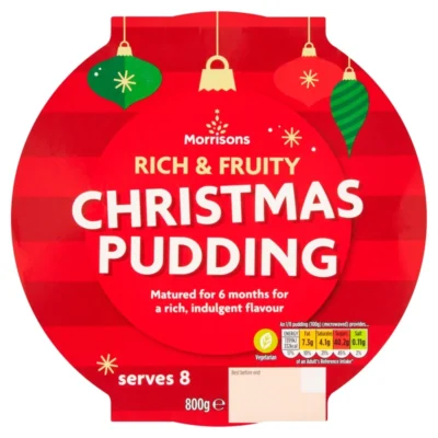 Christmas Pudding – Rich & Fruity – Morrisons – 400g – Classic British Festive Pudding