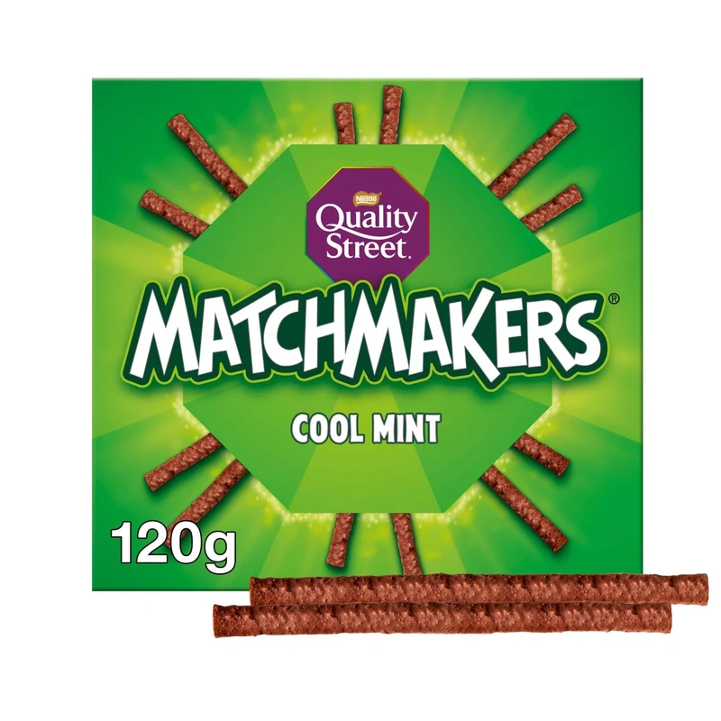 Matchmakers Cool Mint – Quality Street – 120g – British Mint Chocolate Sticks