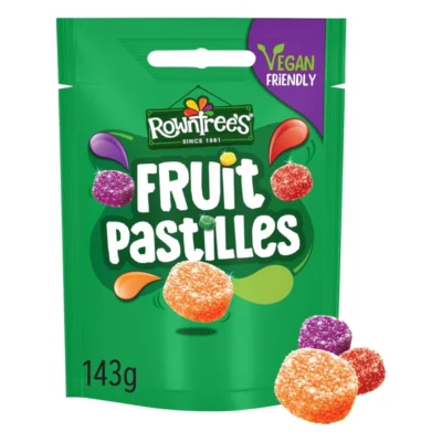 Fruit Pastilles – Vegan Friendly – Rowntree’s – 143g – Classic British Chewy Fruit Sweets
