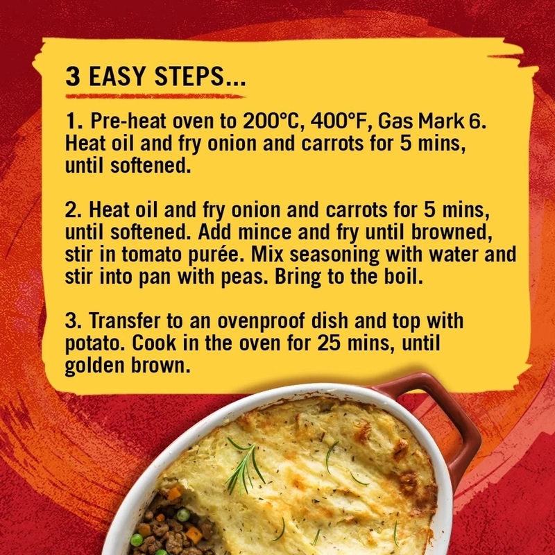 Cottage Pie Mix – Schwartz – 38g – British Savoury Meal Seasoning - Image 2