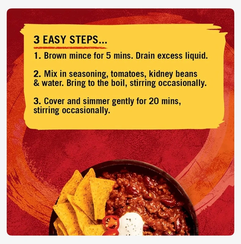 Hot Chilli Con Carne Mix – Schwartz – 40g – Spicy British Chilli Seasoning - Image 4