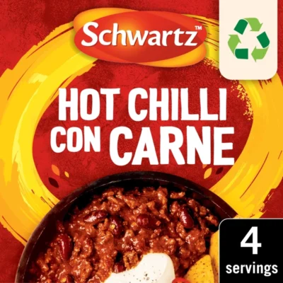 Hot Chilli Con Carne Mix – Schwartz – 40g – Spicy British Chilli Seasoning