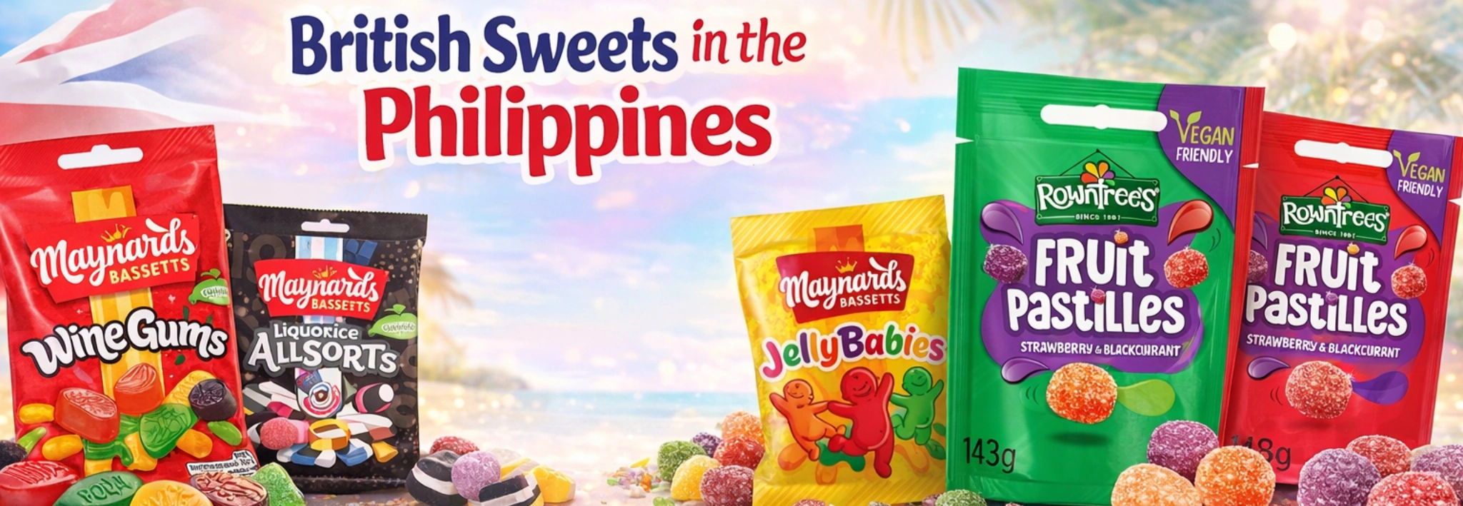 British chocolate and sweets in the Philippines including Cadbury, Wine Gums and Jelly Babies