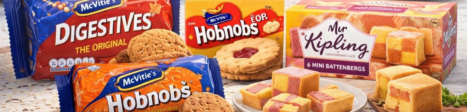 British biscuits and cakes in the Philippines including Digestives, Hobnobs and Custard Creams