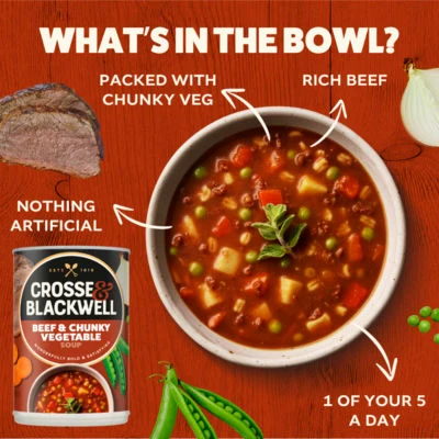 Crosse & Blackwell Beef & Chunky Vegetable Soup 400g - Image 2
