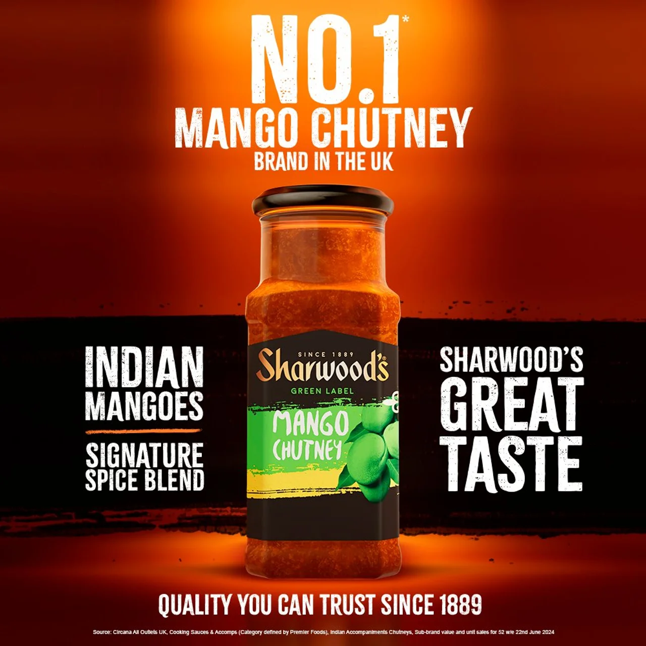 Sharwood's Mango Chutney 227g - Image 2