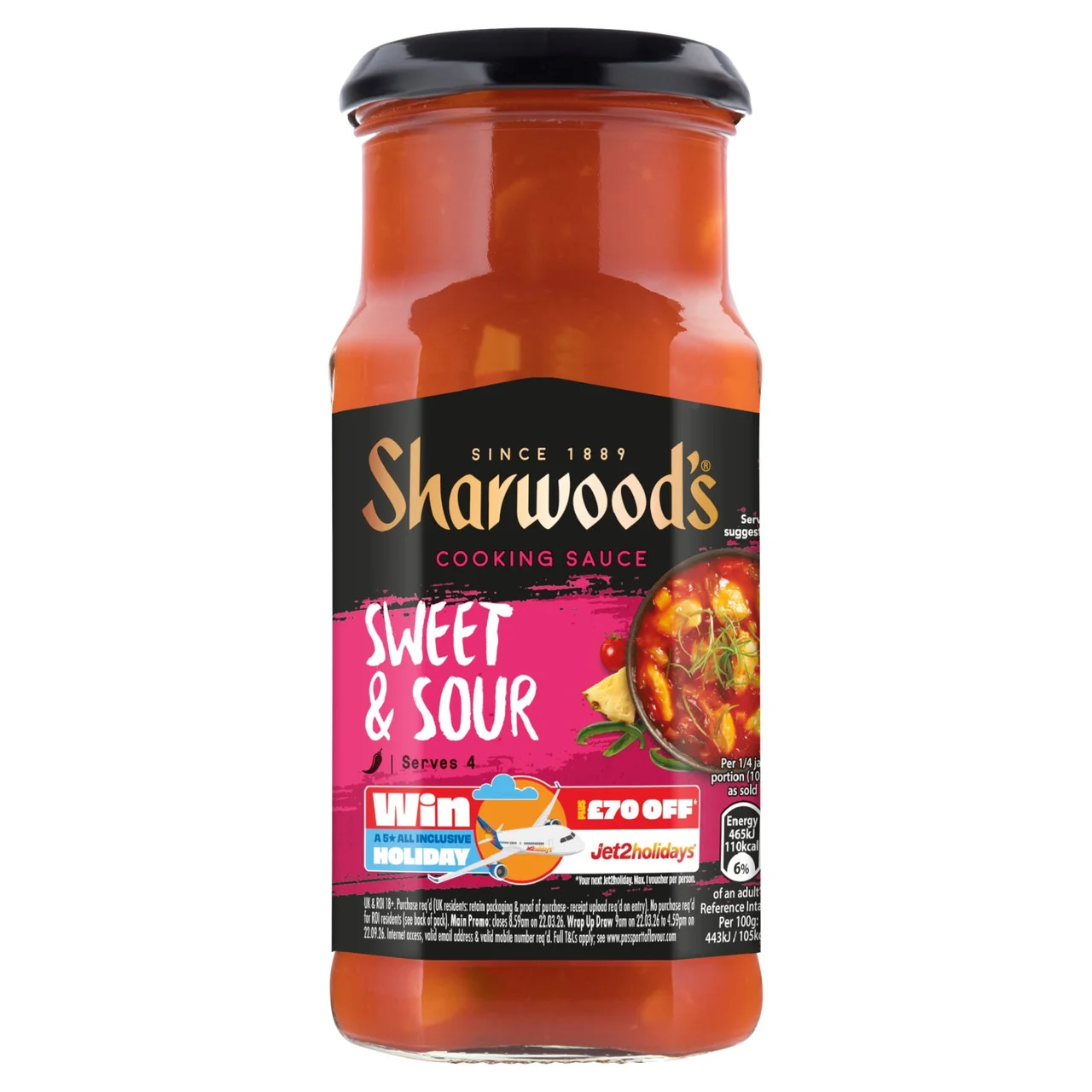 Sharwood's Sweet & Sour Chinese Cooking Sauce 425g - Image 2